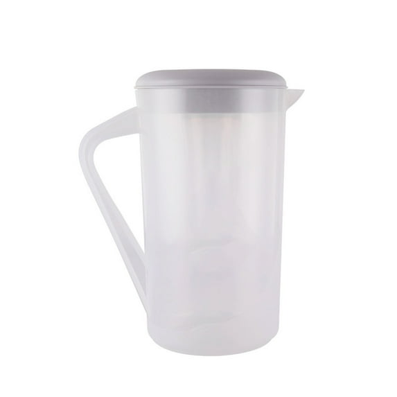 Eoozwa 2.5L Plastic Beverage Pitcher with Built In Filter and Measurement Scale for Coffee Tea Shop Commercial Kitchen Use