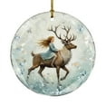 thumbnail image 1 of Eoozwa 2 Packs Courage Themed Christmas Ornament, Inspirational Reindeer Pendant Handcrafted Glass Ball Decoration for Holiday Tree Decor Unique Gift for Family Festive Home Accent, 1 of 6
