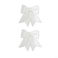 thumbnail image 1 of Eoozwa 2PCS Christmas Tree Decoration Pearl Bow Hanging Ornament Christmas Bows Christmas Decorative Bows for Wreath Garland Xmas Tree Topper, 5.9 x 5.5 in, 1 of 5