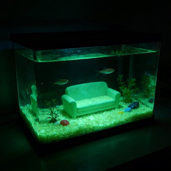 Eoozwa 3-5mm Glow in The Dark Sand, Luminous Fluorescent Gravel for Aquarium Landscaping, Vase Garden Decor, Noctilucent Stones for Fish Tank Bottom Decoration