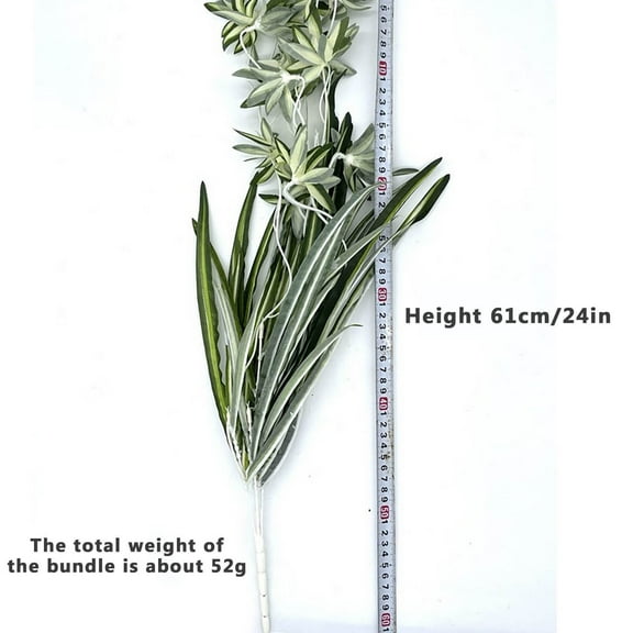Eoozwa 3 Packs 23.6inch Artificial Spider Plant Hanging Greenery Chlorophytum Flowers Plants UV Resistant Outside Faux Plants for Indoor Outdoor Wall Hanging Planter Decor