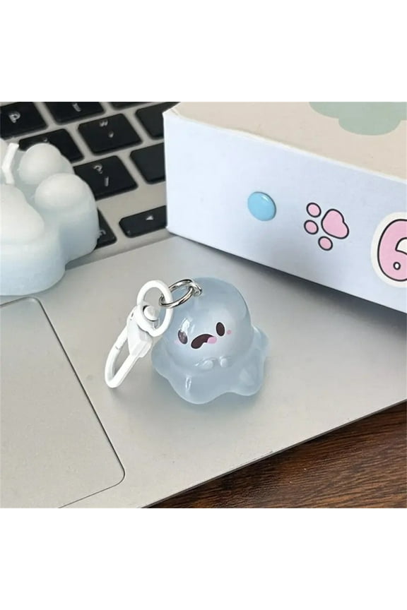 3 Packs Glow in The Dark Ghost Keychain Cute Glowing Halloween Party Favors Accessories for Pur Backpack Decorations Spooky Gift