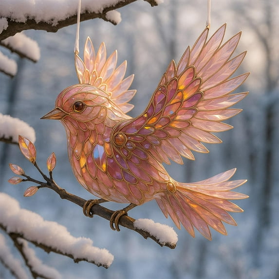 Eoozwa 3 Packs Vintage Acrylic Christmas Ornament Rustic Holiday Decor for Tree Hanging Pet Lover Gift Farmhouse Style Home Decoration