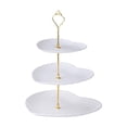 thumbnail image 1 of Eoozwa 3 Tier Dessert Stand Heart Shaped Cake Plate European Style Snack Tray for Party Display Fruit Candy Dishes Food Safe Plastic, 1 of 6