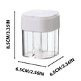 thumbnail image 1 of Eoozwa 4 in 1 Plastic Salt and Pepper Shaker, 4 Grids Flip Empty Spice Dispensers Travel Spice Container Compartment Seasoning Shakers with Lid Travel Spice Jars with Labels for Cooking BBQ, 1 of 5