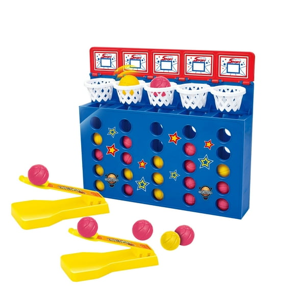 Eoozwa 4 In A Line Ball Game Bouncing Shots Classic Board for Family Party 2 Player Skill Challenge Hand Eye Coordination Activity Educational Multiplayer Fun