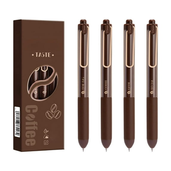 Eoozwa 4Pcs Retractable Gel Pens, Scented Ink Pens, Smooth Writing Black Ink Pen with Aesthetic Pen Barrel for Journaling Note Taking Sketching