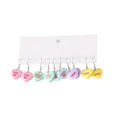 thumbnail image 1 of Eoozwa 5 Pairs Heart Shaped Womens Earrings Set 10pcs Acrylic Stud Jewelry Gift for Valentines Day Anniversary Date Night Accessory, 1 of 6