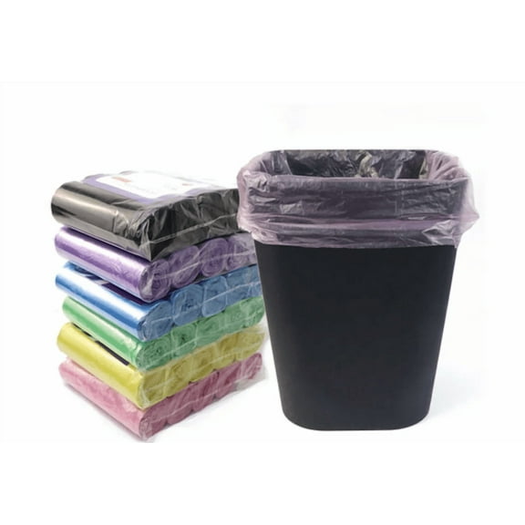 Eoozwa 5 Rolls Multi Small Trash Bags,Garbage Bag Bin Liners, Bin Bags Wastebasket Bags for home office kitchen Trash Can,Bathroom,Bedroom