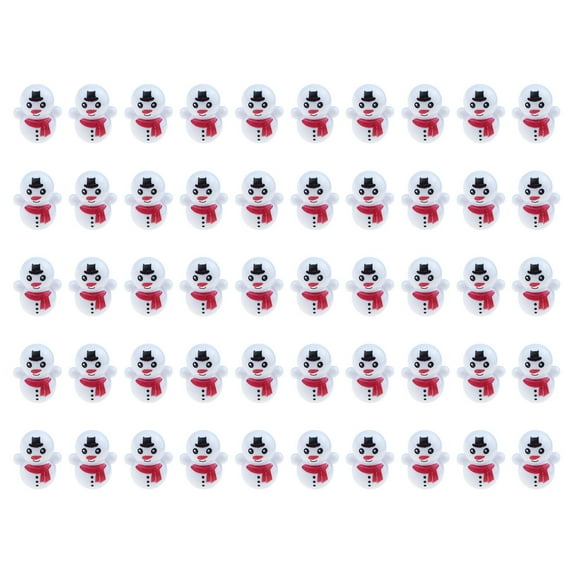 Eoozwa 50 Pack Snowman Tumbler Doll Capsule Toy Bulk Christmas Party Favors Novelty Gift Idea Festive Decoration