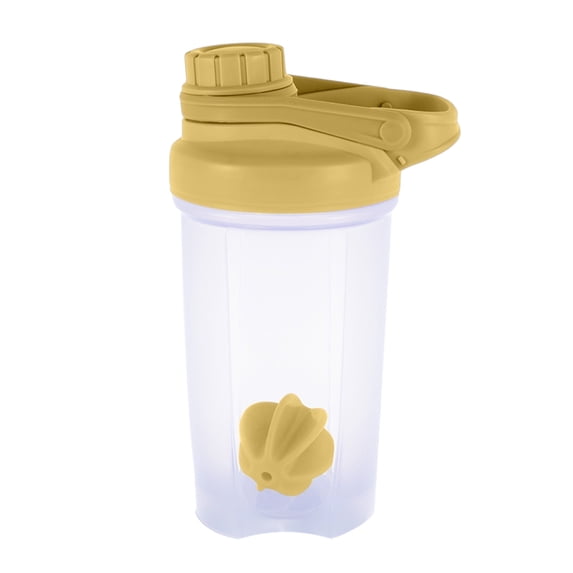 Eoozwa 500ml Protein Shaker Bottle with Scale 7.5x2.8 Inch Plastic Fitness Sports Cup, Mixing Ball Included, Portable Protein Powder Water Bottle