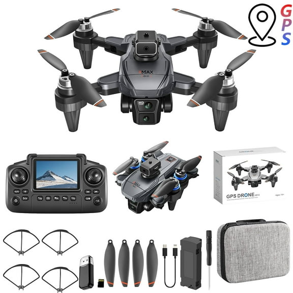 Eoozwa 5G GPS Drone with Screen Remote Control Brushless Motor 1080P Camera Obstacle Avoidance Altitude Hold 18min Flight Time Foldable RC Quadcopter For Adults