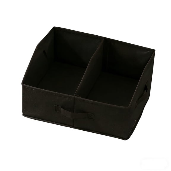 Eoozwa 6.34 Gallon Foldable Trapezoid Storage Bin Non Woven Organizer Box for Bedroom Clothes, Compartment Design for Socks Belts, Collapsible Fabric Basket with Cardboard