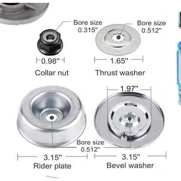 Eoozwa 6 Steel Blade Grass Cutter Head 65Mn Metal Trimmer Replacement For Outdoor Lawn Mower Durable Easy Install Weed Eater Attachment Kit