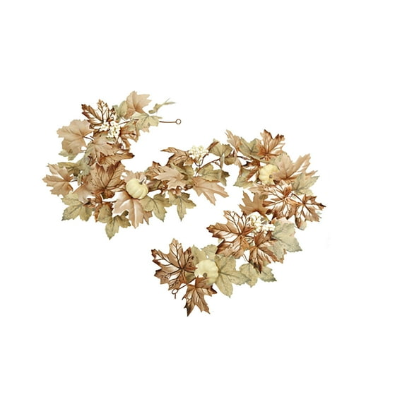 Eoozwa 68.9in Fall Leaf Garland, Hanging Vines Garland Artificial Fall Maple Leaves Thanksgiving Decor for Home Wedding Fireplace Party
