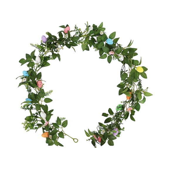 Eoozwa 78.7in Easter Eggs Vines Rattan Door Decorations Spring Branches and Leaves Floral Decor Colorful Indoor and Outdoor Home Decor Patio Porch Accents Indoor Outdoor Easter Decorations for Garden