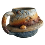 Eoozwa Astronaut Cup Space Embossed Planet Mug, Cute Ceramic Coffee Mug, Novelty Mug for Coffee, Tea, Milk, Aesthetic Room Decor Funny Gift for Women Men