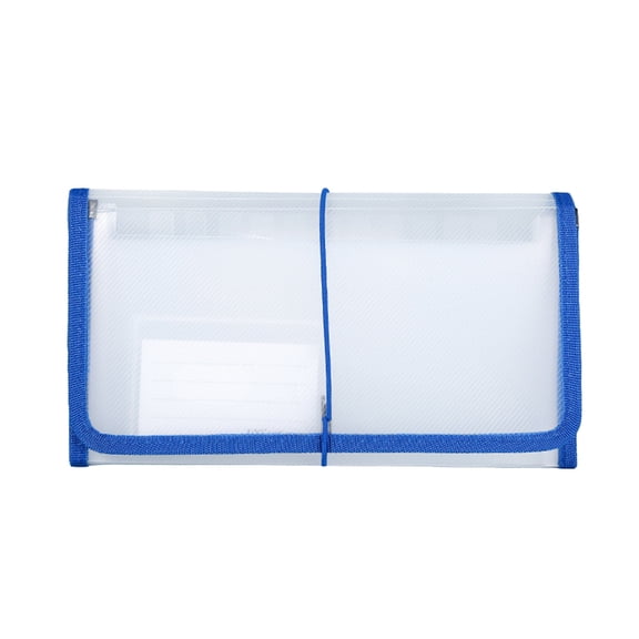 Eoozwa B6 Accordion File Folder 13 Pockets Waterproof Document Organizer for Receipts Invoices Portable Financial VAT Storage Transparent Multi Compartment Bag