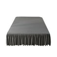 thumbnail image 1 of Eoozwa Bed Skirt Ruffled Bed Skirt with Split Corners,Drop Dust Ruffle Bed Skirts with Platform, Gathered Style, Microfiber,79x59 in, 1 of 6