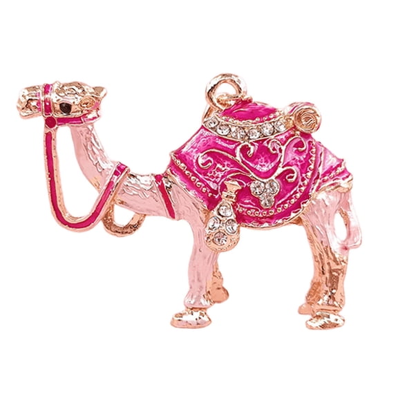 Eoozwa Camel Keychain Ornament with Inlay Craftsmanship Unique Animal Design for Keys Bag Charm Durable Decorative Gift for Travelers