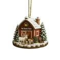 thumbnail image 1 of Eoozwa Chicken Coop Ornaments, Funny Christmas Ornament Farmhouse Countrycore Seasonal Decor, Gift for Farmer, Acrylic Ornaments, 1 of 6