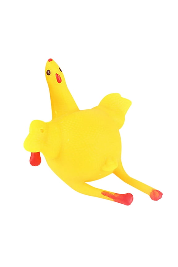 Chicken Egg Keychain Toy Novelty Stress Relief Vent Squeeze Lay Eggs Trinket Fun Desk Fidget Colorful Keyring Ornament for Adults
