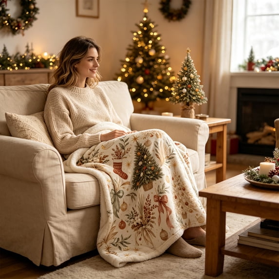 Eoozwa Christmas Decorative Throw Blanket Christmas Throw Blanket for Couch Sofa Bed Soft Cozy Lightweight Fuzzy Plush Fleece Blankets and Throws Xmas Winter Blanket 30"x39"