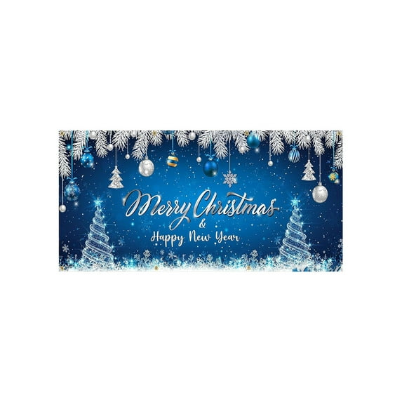 Eoozwa Christmas Garage Door Banner, Outdoor Cover for Holiday Parties Holy Night Backdrop for Xmas and Winter Celebrations