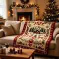 thumbnail image 1 of Eoozwa Christmas Ornaments Flannel Throw Blanket All Season Using Ultra Soft Fuzzy Plush Cozy Non-shedding Blanket for Couch Sofa Bed Camping, Ideal Gift for Adults, 1 of 8