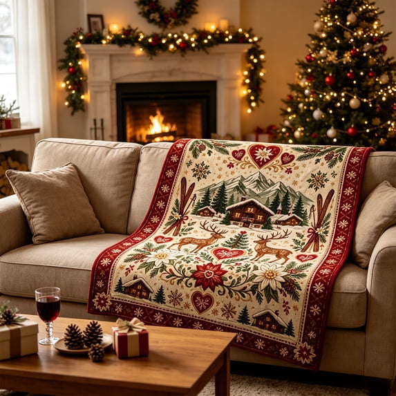 Eoozwa Christmas Ornaments Flannel Throw Blanket All Season Using Ultra Soft Fuzzy Plush Cozy Non-shedding Blanket for Couch Sofa Bed Camping, Ideal Gift for Adults