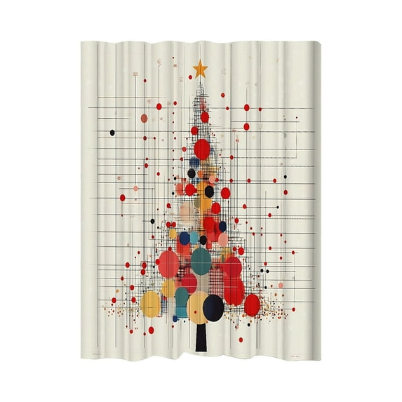 Eoozwa Christmas Shower Curtain Winter Forest with Elk and Christmas Tree Shower Curtain Polyester Fabric Bathroom Bath Home Decor Waterproof 59x71in