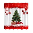 thumbnail image 1 of Eoozwa Christmas Shower Curtain Xmas Balls Shower Curtains for Bathroom Decorations Pine Trees Stars Bathroom Curtain Christmas Holiday Waterproof Fabric Bath Curtain 35.4x70.9 in, 1 of 6
