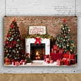 thumbnail image 1 of Eoozwa Christmas Tree Backdrop Fireplace Background for Photography Beautiful Christmas Trees with Xmas Balls Gifts Backdrops Decoration Photo Booth Props 59x70.8in, 1 of 4