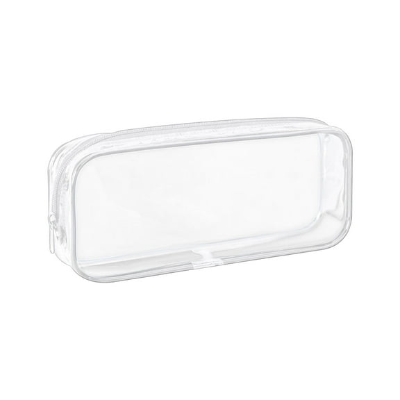 Eoozwa Clear Pencil Case, PVC Pencil Bag Makeup Pouch, Big Capacity Travel Toiletry Bag Pencil Bag with Zipper for Office Stationery and Travel Storage