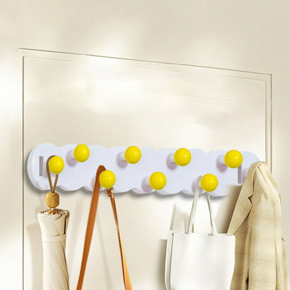 Eoozwa Coat Rack Wall Mount Wall Hooks Rainbow Coat Rack Hooks Cute Bathroom Decor Colorful Backpack Hanger Supplies for Clothes Hat Towel in Bedroom