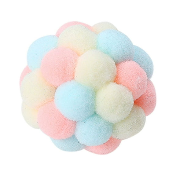 Eoozwa Colorful Stretch Cat Toy with Sound Balls Interactive Pet Play Sensory Stimulation Fun Gift for Feline Friends