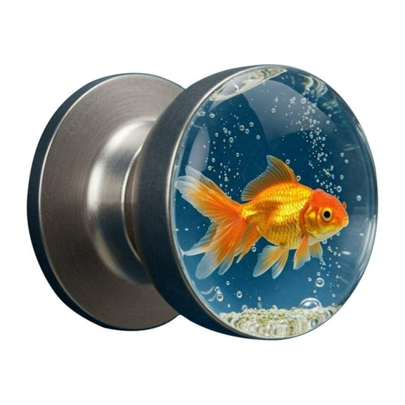 Eoozwa Crystal Door Knob Lead Free Handcut Glass with Solid Brass Base Elegant Cabinet Hardware for Interior Doors Closets Home Upgrade Decorative Handle