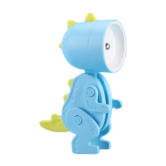Eoozwa Cute Dinosaur LED Night Light, 3xAG13 Battery Operated Mini Desktop Lamp with Rotating Head, for Bedroom Room, Mother's Day Gift