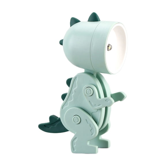 Eoozwa Cute Dinosaur LED Night Light, 3xAG13 Battery Operated Mini Desktop Lamp with Rotating Head, for Bedroom Room, Mother's Day Gift