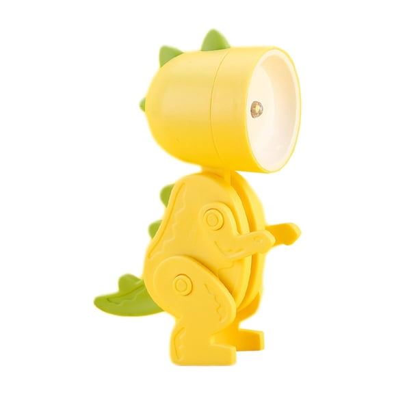 Eoozwa Cute Dinosaur LED Night Light, 3xAG13 Battery Operated Mini Desktop Lamp with Rotating Head, for Bedroom Room, Mother's Day Gift