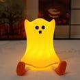 thumbnail image 1 of Eoozwa Cute Ghost Night Light Halloween Decor Warm LED Figurine for Home Party Shelf Mantel Indoor Spooky Decorations Battery Operated, 1 of 6