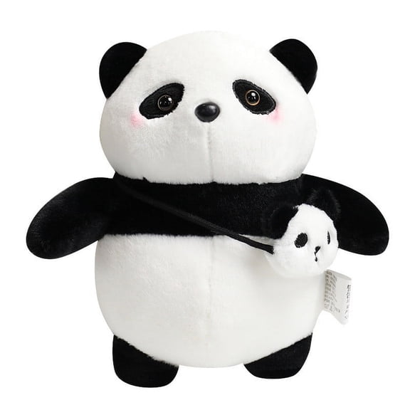 Eoozwa Cute Panda Stuffed Animal with Mini Panda Crossbody Bag, Soft Plush Panda Bear Toy Ideal for Valentine's Day Easter Mother's Day Birthday Gifts Bedroom Decor
