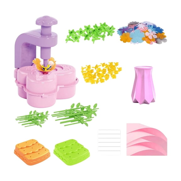 Eoozwa DIY Artificial Flower Craft Kit 50 Piece Floral Arrangement Set with Embossing Tools for Home Decor Creative Art Project