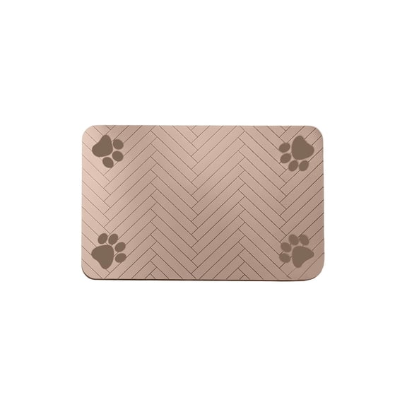 Eoozwa Diatom Mud Pet Feeding Mat 20x12 Inch Waterproof Splash Proof Floor Protector for Dog Cat Bowls, Quick Drying Non Slip Kitchen Entrance Rug, Dirt Resistant Easy Clean