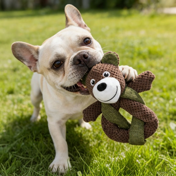 Eoozwa Dog Chew Toy Interactive Sleeping Companion Pet Anxiety Relief for Indoor Play Puppy Boredom Mental Stimulation Durable Chewing