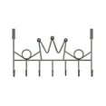 thumbnail image 1 of Eoozwa Over Door Hanger with 7 Hooks, Metal Over The Door Towel Hook, Crown Decorative Overdoor Organizers Bedroom Kitchen Door Organizer Hanging Racks Coat Hooks, 1 of 6