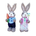 thumbnail image 1 of Eoozwa Easter Bunny Figurines Decor, Rabbit Figurine Table Decorations, Spring Bunnies Decoration Wood Statue for Home Indoor Centerpieces Fireplace Farmhouse Gifts, 1 of 6