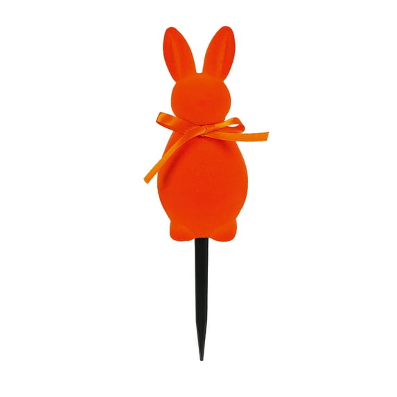 Eoozwa Easter Bunny Flocked Garden Stake Outdoor Decor for Yard Lawn Party Spring Holiday Decoration PVC Multicolor Ornament