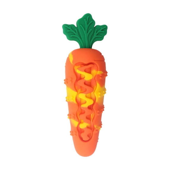 Eoozwa Easter Carrot Squeaky Dog Toy for Teeth Grinding and Boredom Relief, Durable Chew Toy with Noise Maker for Small Medium Dogs