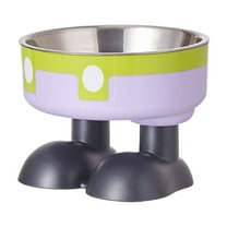 Eoozwa Elevated Cat Food Water Bowls,Raised Cat Dog Bowls with Stand,Stainless Steel Cute Cat Dishes for Cats Dogs Kitten Puppies Small Pets Feeding Non-Slip Base